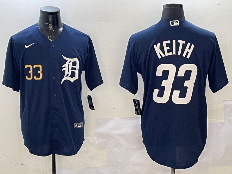 Men Detroit Tigers #33 Keith Drak Blue Game 2025 Nike MLB Jersey style 3->detroit tigers->MLB Jersey